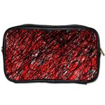 Red and black pattern Toiletries Bags Front