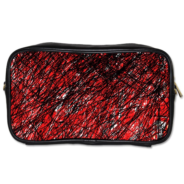 Red and black pattern Toiletries Bags