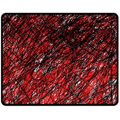 Red And Black Pattern Fleece Blanket (medium) 