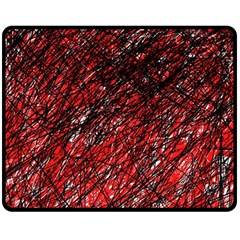 Red And Black Pattern Double Sided Fleece Blanket (medium) 