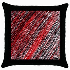 Red And Black Elegant Pattern Throw Pillow Case (black)