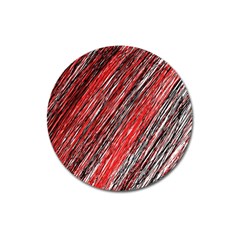 Red And Black Elegant Pattern Magnet 3  (round) by Valentinaart