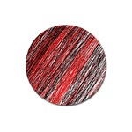 Red and black elegant pattern Magnet 3  (Round) Front