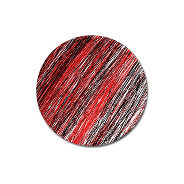 Red and black elegant pattern Magnet 3  (Round)