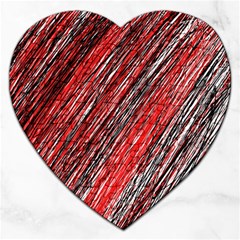 Red And Black Elegant Pattern Jigsaw Puzzle (heart)