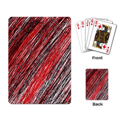 Red And Black Elegant Pattern Playing Card