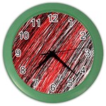 Red and black elegant pattern Color Wall Clocks Front