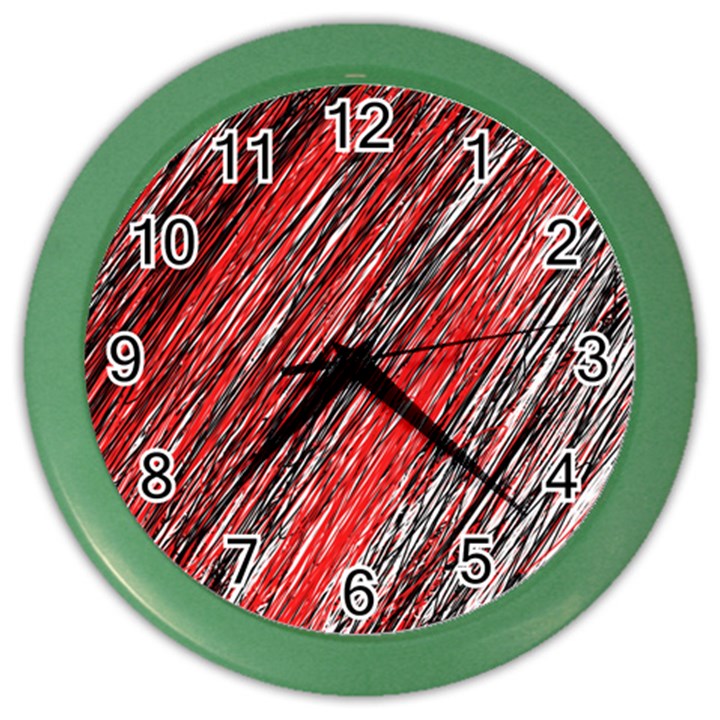 Red and black elegant pattern Color Wall Clocks