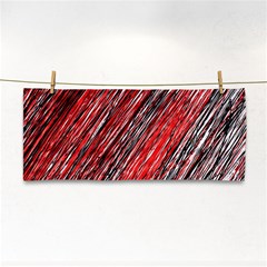 Red And Black Elegant Pattern Hand Towel