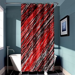 Red And Black Elegant Pattern Shower Curtain 36  X 72  (stall) 