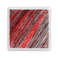 Red And Black Elegant Pattern Memory Card Reader (square)  by Valentinaart