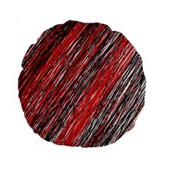 Red And Black Elegant Pattern Standard 15  Premium Round Cushions