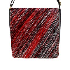 Red And Black Elegant Pattern Flap Messenger Bag (l)  by Valentinaart