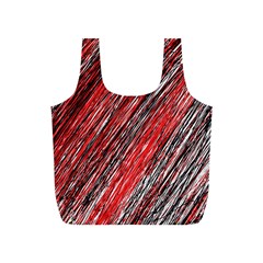 Red And Black Elegant Pattern Full Print Recycle Bags (s)  by Valentinaart