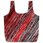 Red and black elegant pattern Full Print Recycle Bags (L)  Front