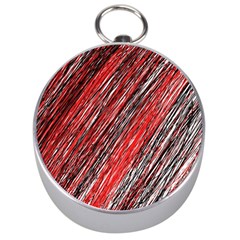 Red And Black Elegant Pattern Silver Compasses