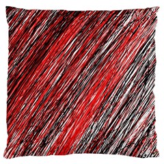 Red And Black Elegant Pattern Large Flano Cushion Case (one Side)