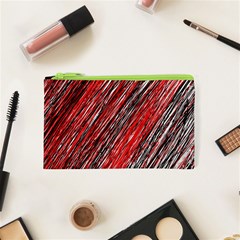 Red And Black Elegant Pattern Cosmetic Bag (xs)