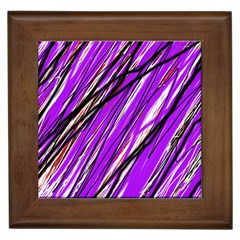 Purple Pattern Framed Tiles