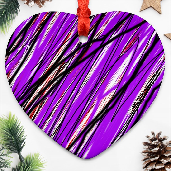 Purple pattern Ornament (Heart) 