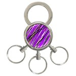 Purple pattern 3-Ring Key Chains Front