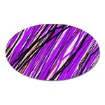 Purple pattern Oval Magnet Front