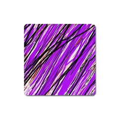 Purple Pattern Square Magnet