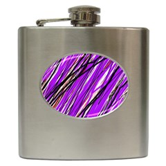 Purple Pattern Hip Flask (6 Oz)