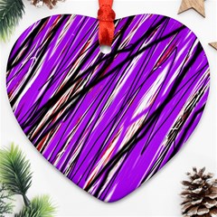 Purple Pattern Heart Ornament (2 Sides)