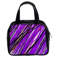 Purple Pattern Classic Handbags (2 Sides)