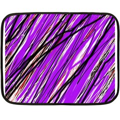 Purple Pattern Double Sided Fleece Blanket (mini) 