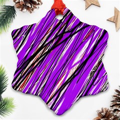 Purple Pattern Snowflake Ornament (2-side)