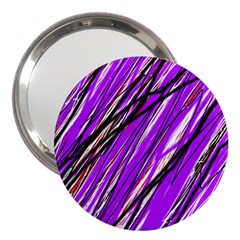 Purple Pattern 3  Handbag Mirrors