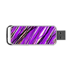 Purple Pattern Portable Usb Flash (one Side) by Valentinaart