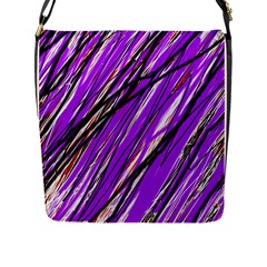 Purple Pattern Flap Messenger Bag (l) 