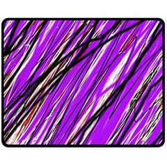 Purple Pattern Double Sided Fleece Blanket (medium)  by Valentinaart