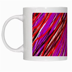 Purple Pattern White Mugs