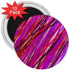 Purple Pattern 3  Magnets (10 Pack) 