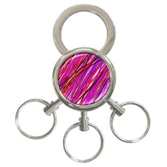 Purple Pattern 3-ring Key Chains