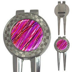 Purple Pattern 3-in-1 Golf Divots