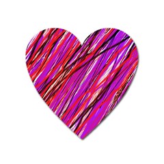 Purple Pattern Heart Magnet