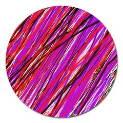 Purple Pattern Magnet 5  (round)