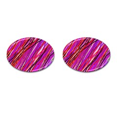 Purple Pattern Cufflinks (oval) by Valentinaart