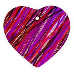 Purple Pattern Heart Ornament (2 Sides)