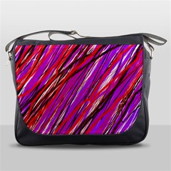 Purple Pattern Messenger Bags