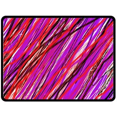 Purple Pattern Double Sided Fleece Blanket (large) 