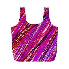 Purple Pattern Full Print Recycle Bags (m) 