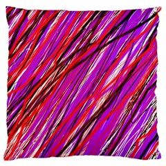 Purple Pattern Large Flano Cushion Case (one Side)