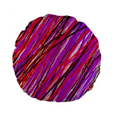 Purple Pattern Standard 15  Premium Flano Round Cushions