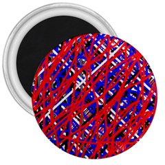 Red And Blue Pattern 3  Magnets